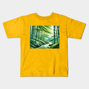 Baboo forest with river Kids T-Shirt